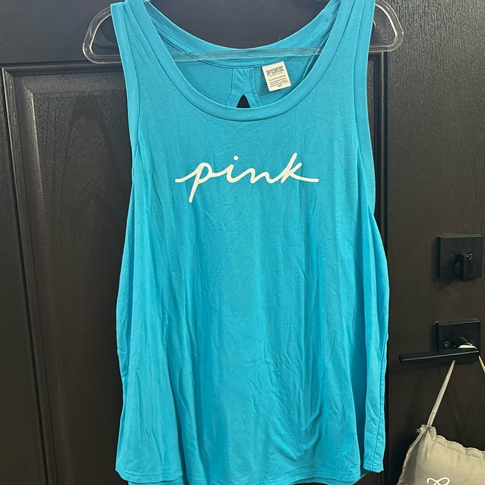 VS PINK XL BLUE TANK open back XL